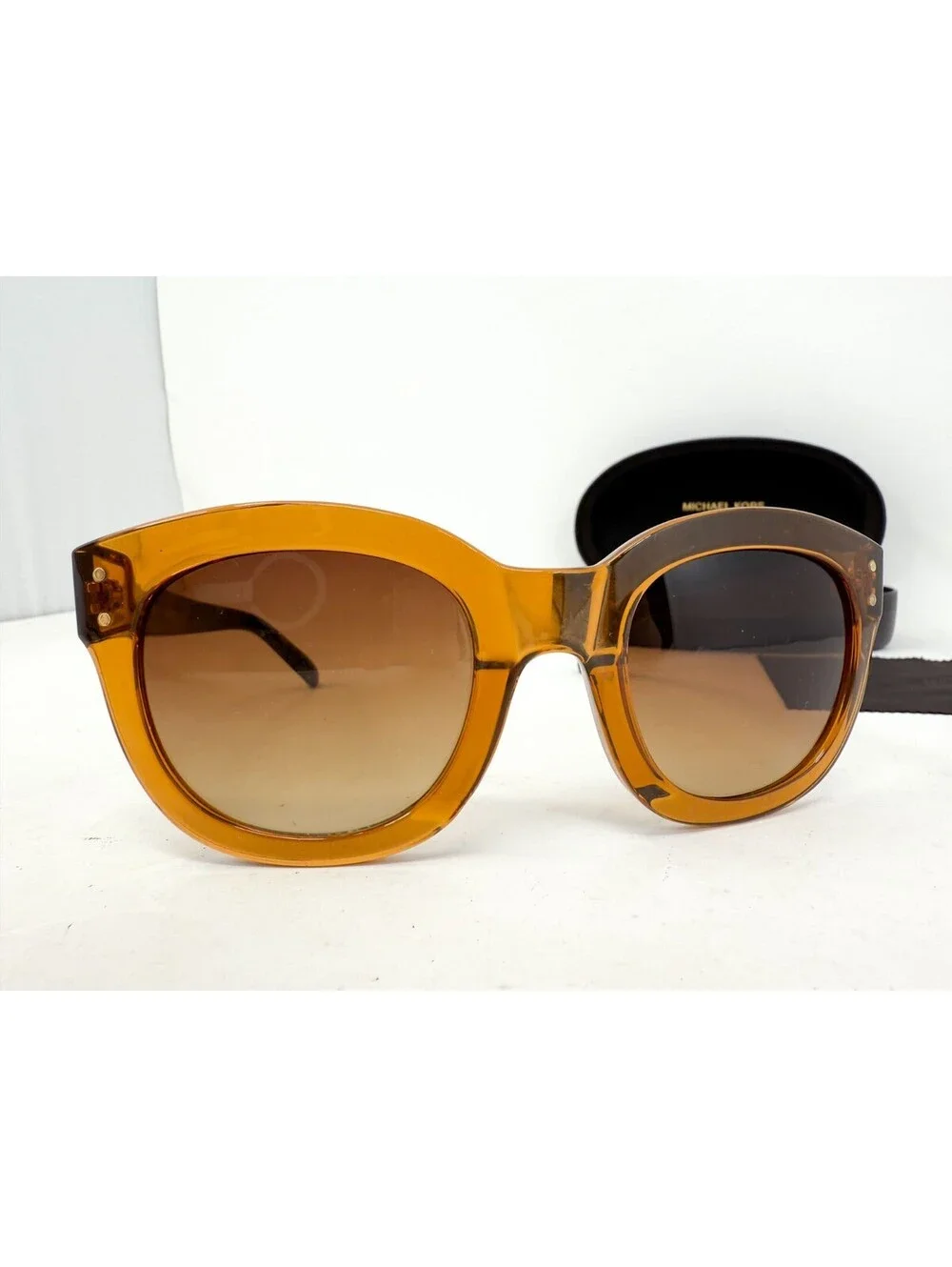 Michael Kors Faith Womens Sunglasses (M3650S) Brown Plastic + Clamshell Case